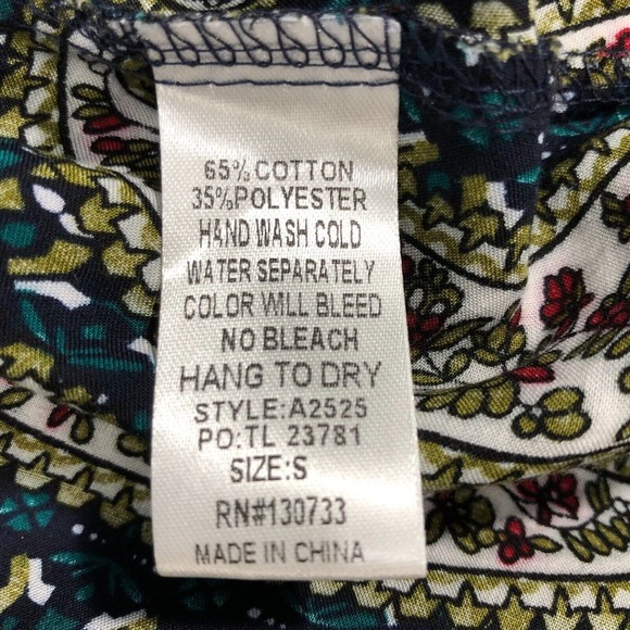 UMGEE USA Blouse Women's Size S Boho‎ Tunic V-neck Crocheted Neckline Ruffle - Picture 8 of 13